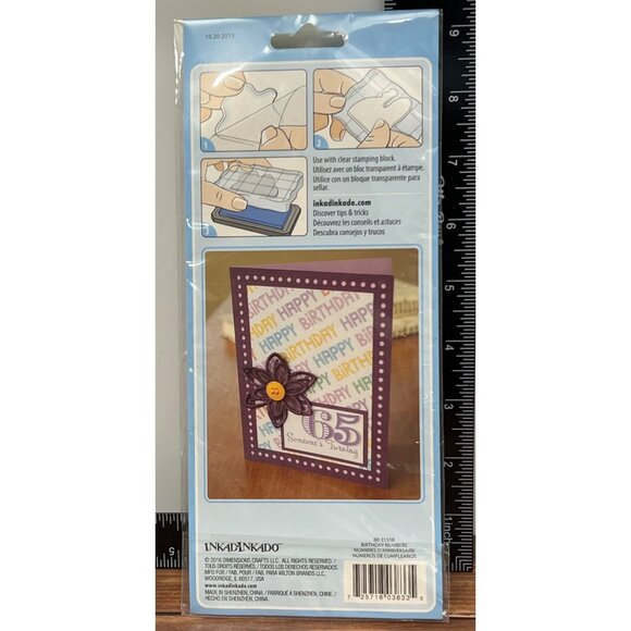 2016 Inkadinkado 60-31318 BIRTHDAY NUMBERS Stamps Set Of 27 - Picture 2 of 2